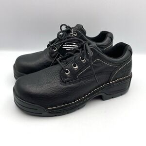 Hytest Steel Toe Work Shoes Womens 8.5 Wide Black Leather EH New With Tags